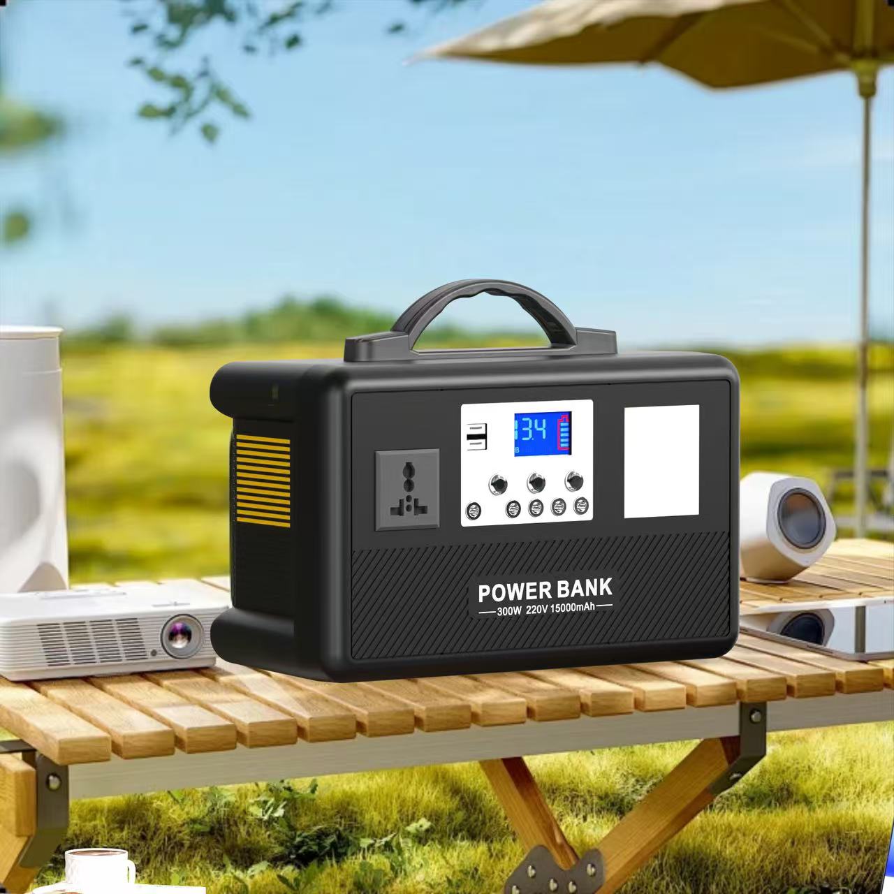157Wh Portable Power Station 12.8V 12Ah | Lithium Battery Backup Power Supply with LCD Display
