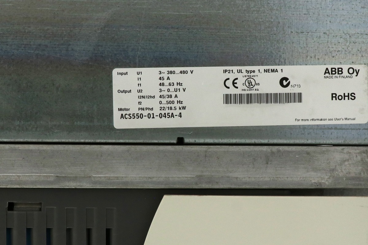ABB ACS550-01-045A-4 AC Drive – Reliable 45A Industrial Variable Frequency Drive for Efficient 22kW Motor Control