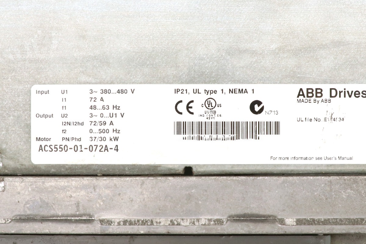 ABB ACS550-01-072A-4 AC Drive – High Capacity 72A Industrial Variable Frequency Drive for Efficient Motor Speed Control