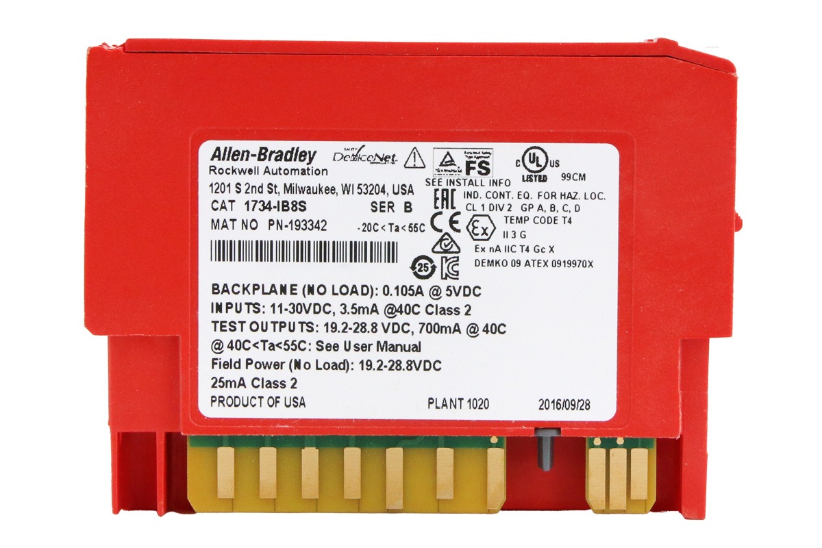 Allen-Bradley 1734-IB8S POINT Guard I/O Safety Input Module | 8 Channel 24V DC Safety Digital Input Module