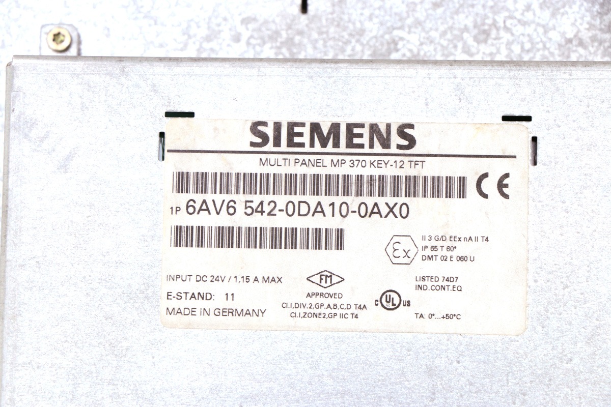Siemens SIMATIC MP 370 12" Multi Panel HMI – Industrial Visualization and Operator Control Solution