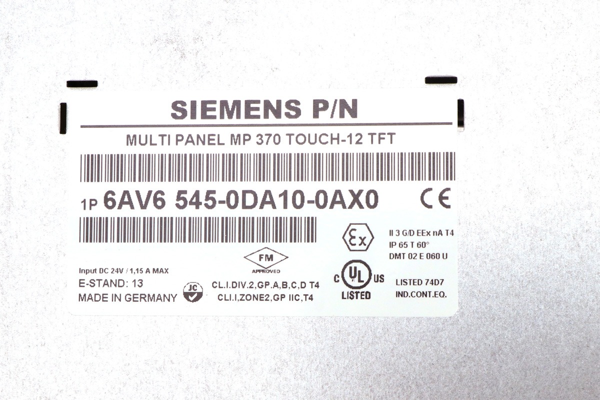 Siemens 6AV6545-0DA10-0AX0 SIMATIC TP170A Touch Panel HMI
