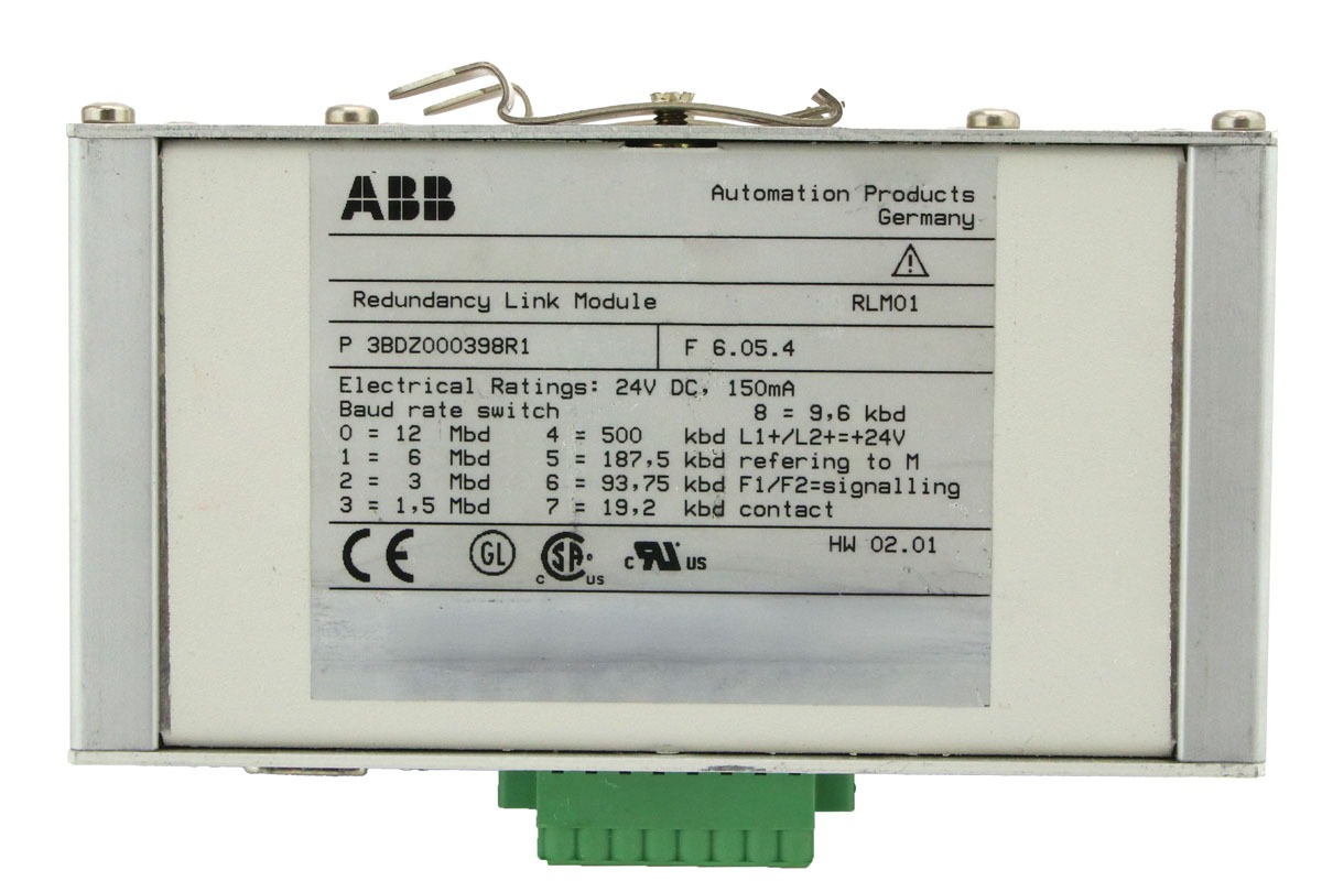 ABB 3BDZ000398R1 RLM01 PROFIBUS Redundancy Link Module | Reliable Communication Redundancy Solution