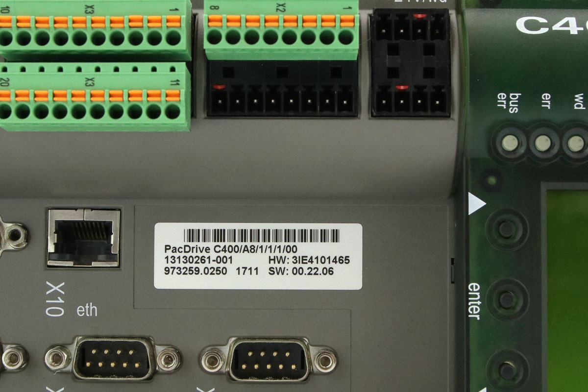 Schneider Electric C400/A8/1/1/1/00 | PACDRIVE C400 Servo Controller Intel Pentium M 600MHz 256MB Industrial Motion Control Unit