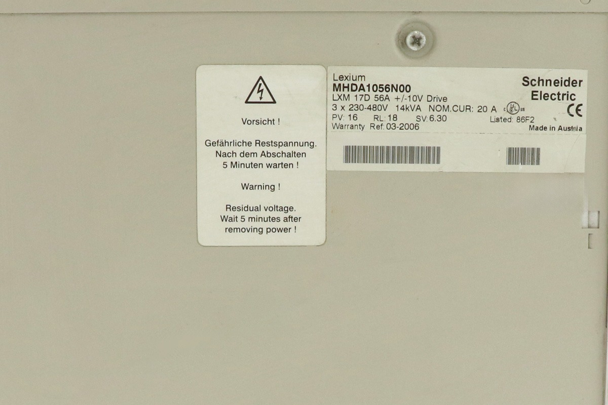 Schneider Electric MHDA1056N00 | Lexium 17D Servo Drive 3-Phase 230–480VAC High Power Motion Control Inverter