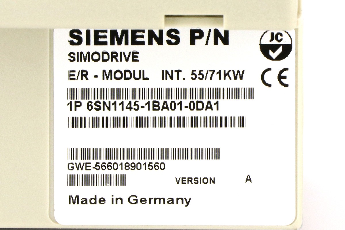 Siemens 6SN1145-1BA01-0DA1 Power Supply Module – High Reliability SIMODRIVE Drive System Component for CNC Applications