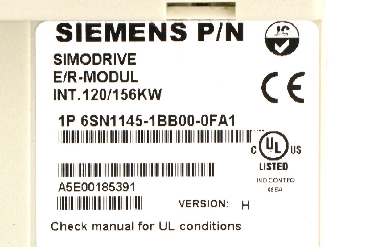 Siemens 6SN1145-1BB00-0FA1 Power Supply Module – Reliable SINUMERIK Drive System Component for Industrial CNC Applications