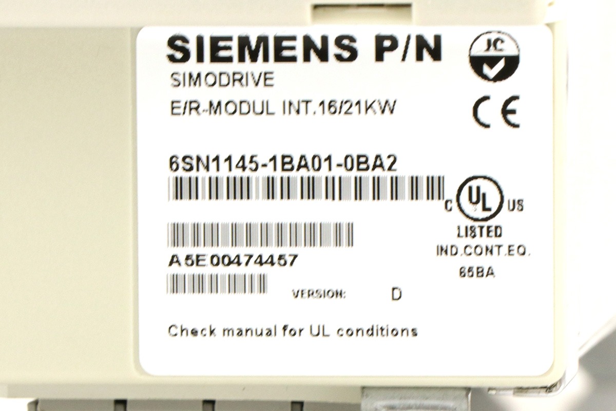 Siemens 6SN1145-1BA01-0BA2 SIMODRIVE 611 Infeed/Regenerative Feedback Module – Reliable Power Supply Solution for CNC Drive Systems