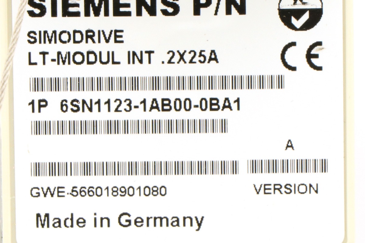Siemens 6SN1123-1AB00-0BA1 SIMODRIVE 611 Power Module – Reliable 2-Axis Servo Drive Solution for CNC Machine Applications