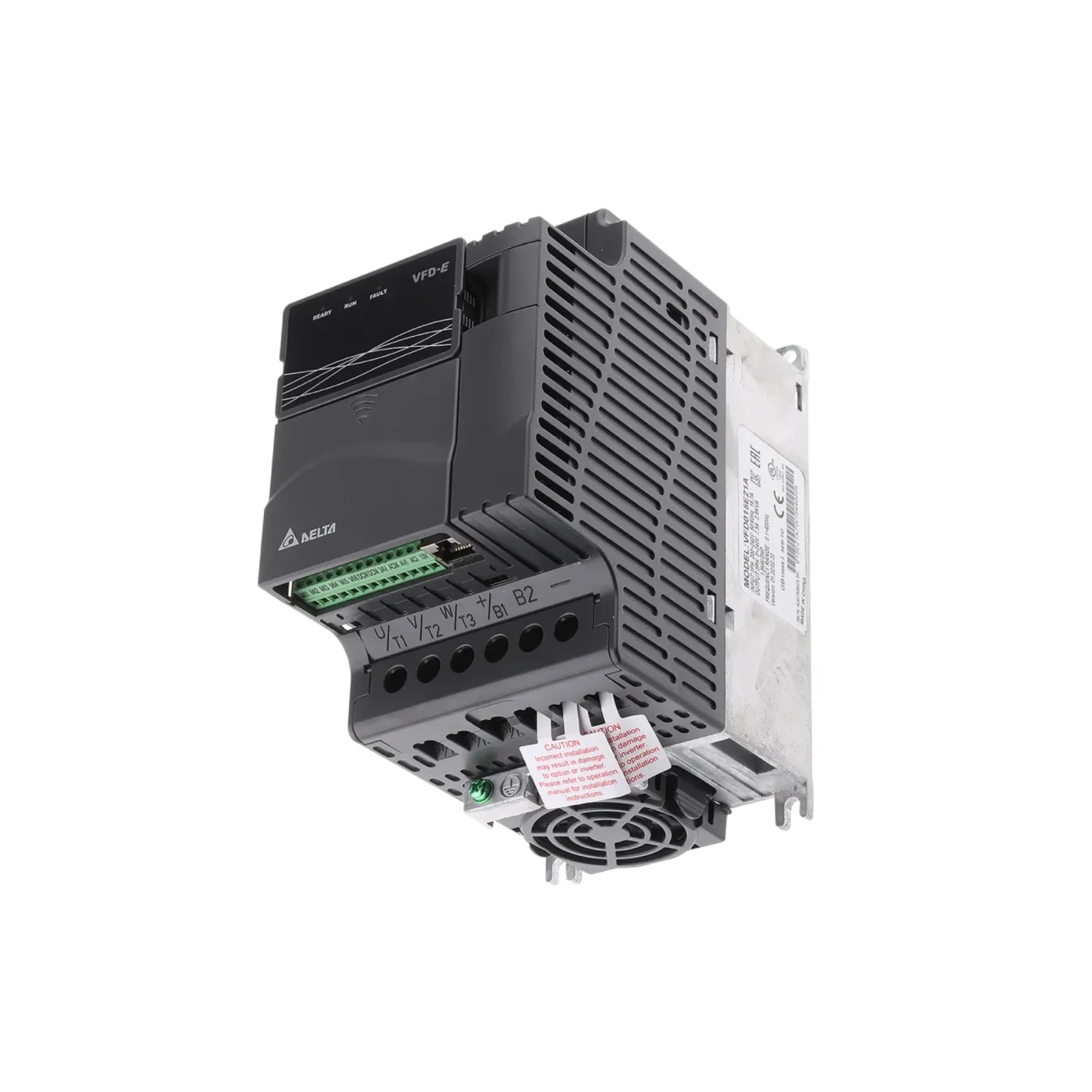 Delta VFD015E21A 2 HP 1.5 kW 230 V Single-Phase VFD-E Sensorless Vector AC Drive