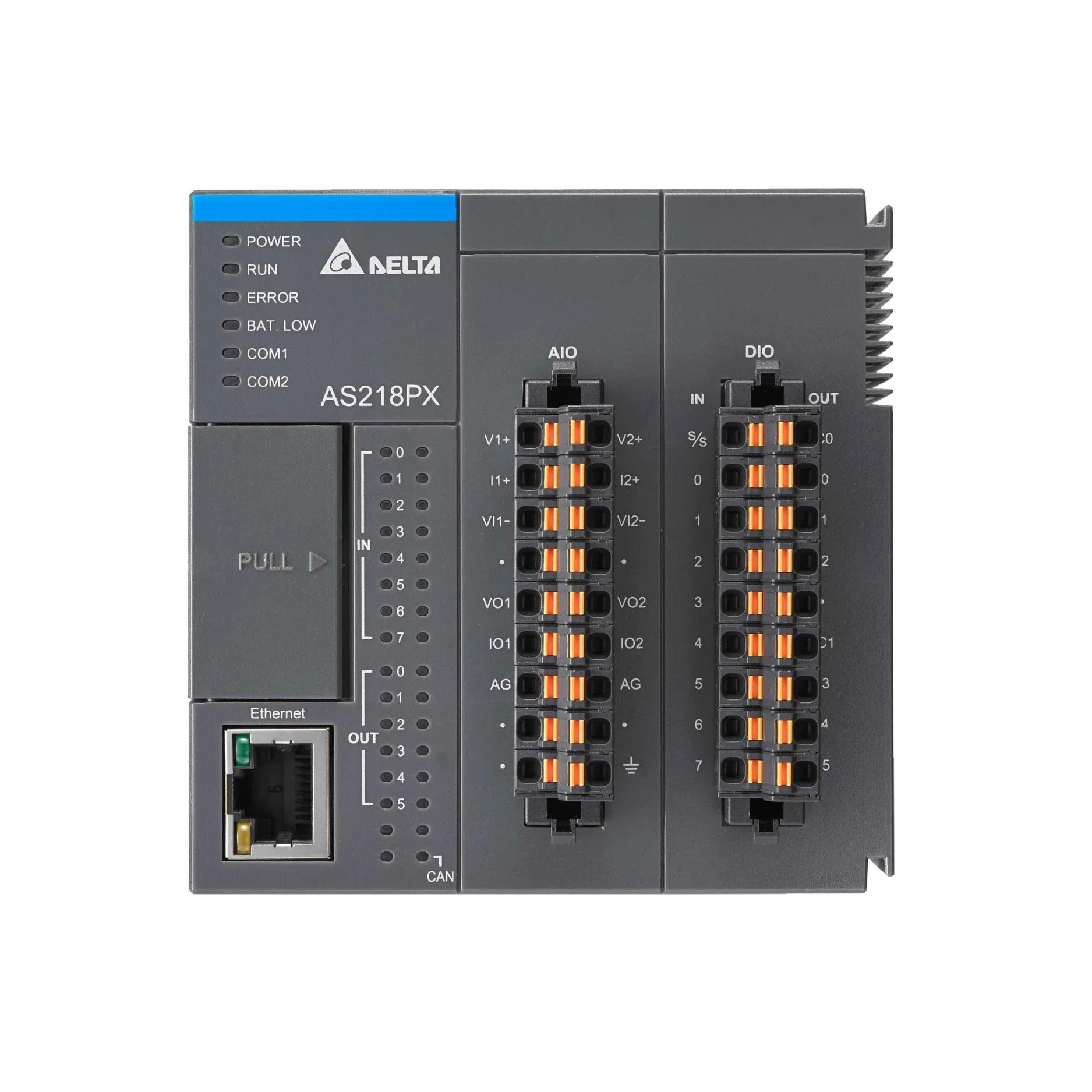 Delta AS228P-A AS200 Series Compact Modular PLC CPU with PNP Outputs