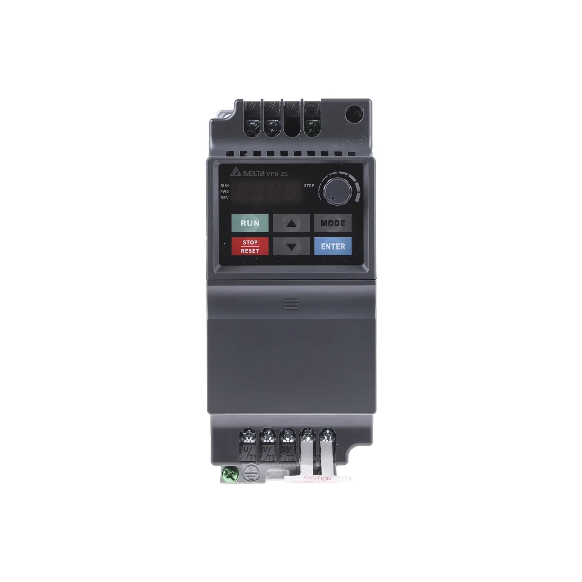 Delta VFD004EL21W VFD-EL-W Series 0.4kW (0.5HP) AC Variable Frequency Drive | 230V Single Phase Input