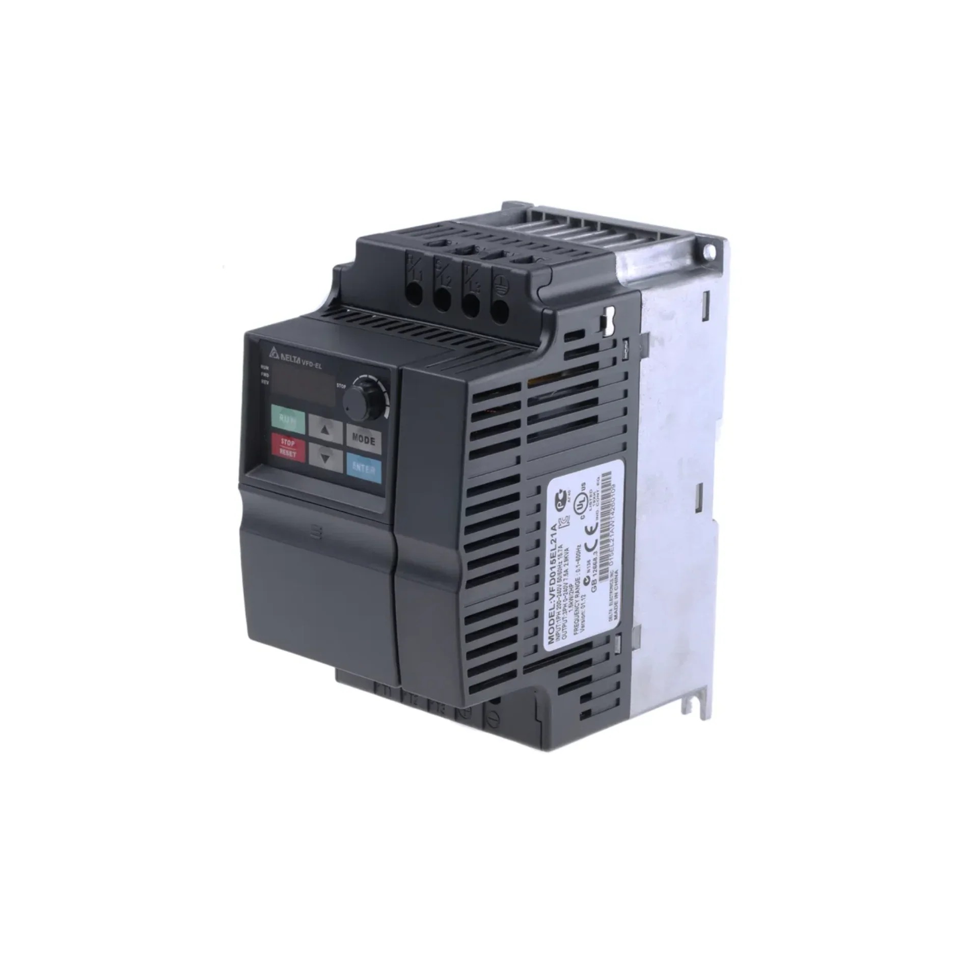 Delta VFD015EL21A 2 HP 1.5 kW 230 V Single-Phase VFD-EL Variable Frequency Drive